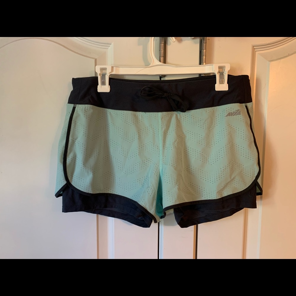 Blue running shorts